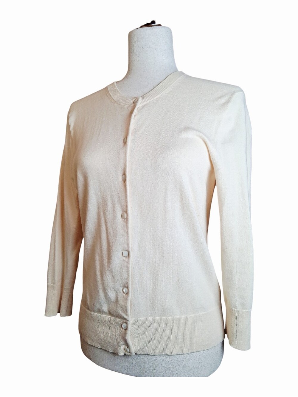Set of 3 - J. Crew Women's Pastel Blue, Pink, & Yellow Cotton Blend Cardigan M - Picture 6 of 7